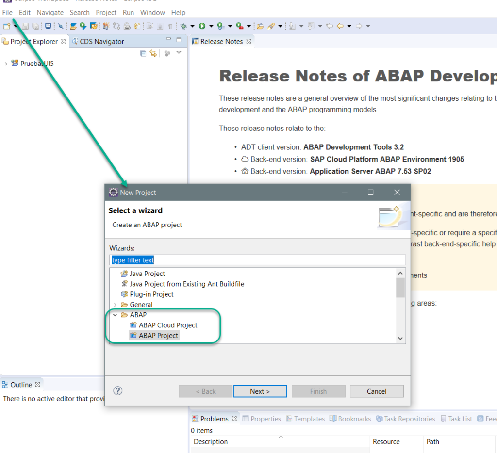 Conectar SAP a Eclipse